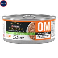 Purina Pro Plan Veterinary Diets OM Overweight Management Savory Selects With Turkey Feline Wet Cat Food, 5.5 oz., Case of 24