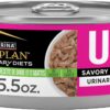 Purina Pro Plan Veterinary Diets UR Urinary St/Ox Savory Selects Feline Formula Turkey & Giblet Wet Cat Food, 5.5 oz., Case 24