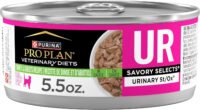 Purina Pro Plan Veterinary Diets UR Urinary St/Ox Savory Selects Feline Formula Turkey & Giblet Wet Cat Food, 5.5 oz., Case 24