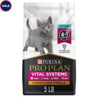 Purina Pro Plan Vital Systems Chicken & Egg Formula 4-in-1 Dry Kitten Food, 5 lbs.