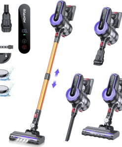 Roanow Cordless Vacuum Cleaner, 38KPA/55Min, Lightweight Stick Vacuum Cleaner for Home Hardwood Floor, Carpet and Pet Hair