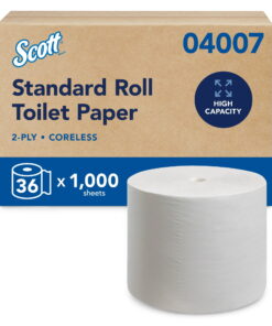 Scott Professional Essential Coreless High-Capacity Standard Roll Toilet Paper, Bulk (04007), 2-Ply, White (36 Rolls of 1,000 Sheets, 36,000 Sheet Total)