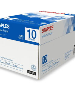 Staples Select 8.5" x 11" Copy Paper 20 lbs 94 Brightness 500/RM 10 RM/CT 20472-US