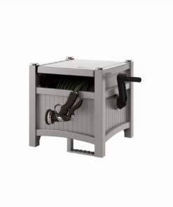 Suncast 100 ft. Gray Free Standing Hideaway Hose Reel