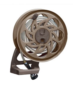 Suncast Hose Handler Brown Holds 125 feet of 5/8 inch standard vinyl hose Wall-Mounted Hose Reel, Adjustable Flow