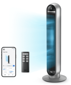 DREO 36" Smart Tower Fans for Home, 28Ft/s Velocity, 20dB Quiet Bedroom Fan, 90° Oscillating Fan, LED Display, 4 Modes, 8 Speeds, 8H Timer, Works with WiFi Control 2026 upgraded