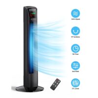 Tower Fan for Home, TaoTronics 36" Standing Floor Fan, 70° Oscillating Quiet Cooling Fan, Remote Control, 3 Modes, 3 Speeds, LED Display, 12H Timer