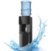 UrbanSync Top Loading Water Dispenser Hot and Cold Water, Child Lock, Removable Water Tray, Extra Storage, Black
