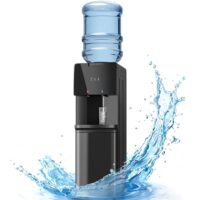 UrbanSync Top Loading Water Dispenser Hot and Cold Water, Child Lock, Removable Water Tray, Extra Storage, Black