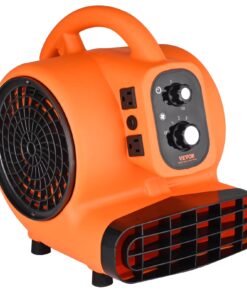 VEVOR Floor Blower, 1/4 HP, 1000 CFM Air Mover for Drying and Cooling, Portable Carpet Dryer Fan with 4 Blowing Angles and Time Function, for Janitorial, Home, Commercial, Industrail Use, ETL Listed