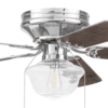 Better Homes & Gardens Wyndham 52'' Brushed Nickel Classic E26/ST19 LED Hugger Ceiling Fan