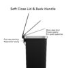 Better Homes & Gardens Slim Kitchen Trash Can, 10.5 Gallon Plastic Step Garbage Bin with Soft Close Lid, Black