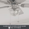 Better Homes & Gardens Wyndham 52'' Brushed Nickel Classic E26/ST19 LED Hugger Ceiling Fan