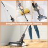 YOMA Cordless Stick Vacuum Cleaner Lightweight Powerful Handheld Vacuum for Home Hard Floor Carpet Pet Hair, Apricot