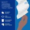 Scott Professional Standard Roll Toilet Paper, Bulk (48040), 2-Ply, Elevated Design, White, Individually Wrapped (40 Rolls of 550 Sheets, 22,000 Sheet Total)