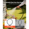KFFKFF 150 ft 5/8" Heavy Duty Rubber Garden Hose with 10-Mode Spray Nozzle, 150PSI Working Pressure & 600PSI Burst Strength, Flexible Non-Kink Outdoor Water Hose with 3/4" Fittings, Lightweight