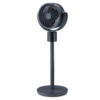 KFFKFF 7-Inch Oscillating Pedestal Fan with DC Motor, Remote Control, 12 Speed Settings, 3 Modes, 15-Hour Timer, Adjustable Height, Quiet Operation for Home, Bedroom, Living Room, and Study,Blue Gray