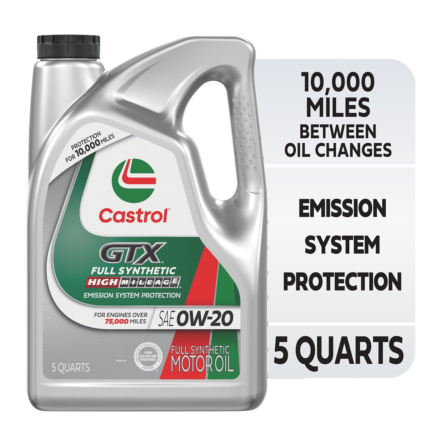 aaf3099a-c6ad-452d-a420-c495529d802a.b412baae9a5d6bdb99307234fa7a5a58.jpeg Castrol GTX Full Synthetic High Mileage 0W-20 Motor Oil, 5 Quarts