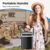 EDX Countertop Ice Maker, Self-Cleaning Portable Ice Maker Machine with Handle and Ice Scoop 9Pcs/6Min 26.5Lbs/24H Black