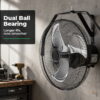 Alvantor 18"/20" Industrial Wall Mount Fan, 3-speed IP44 Waterproof Fan, Max. 3400 CFM Wall Mounted for Outdoor, Commercial, Residential, Greenhouse, Workshop, Patio, High Velocity