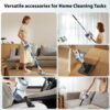 Lazyswan Cordless Vacuum, 250W 28KPa Stick Vacuums for Pet Hair/Carpet, 45 Min Runtime, LED Touch Screen, 1.2L Dust Cup, Lightweight