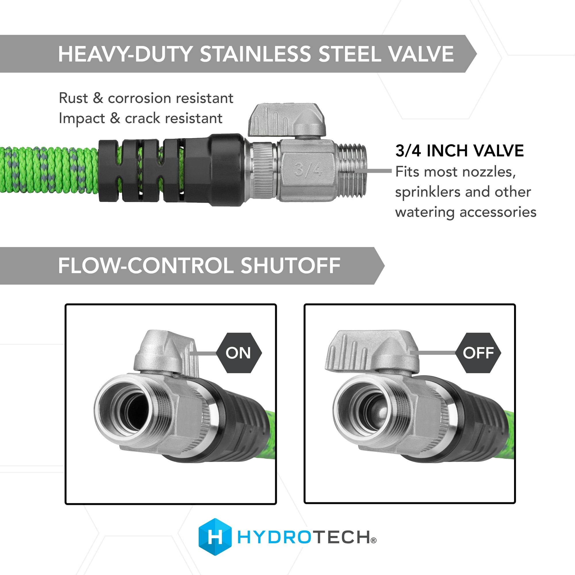b38980cd-a526-4f47-b173-13da5d0b6f3e.b0cb76668604be3f270eb85361eae3a5.jpeg HydroTech Pro Series 3/4" x 50ft Expandable Garden Hose - Kink-Free, 2x Flow, Lightweight