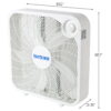 Hurricane Classic 20 Inch Portable Floor Fan with 3 Speed Settings, White Hurricane Classic 20 Inch Portable Floor Fan with 3 Speed Settings, White