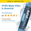 Camco TASTEPURE XL RV Water Filter and Hose Protector - 6-Step Water Filtration - Blue (40019)
