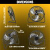 Caterpillar® Fan 20" High-Velocity 3-Speed Metal Floor Fan, 5000 CFM, Black Caterpillar® Fan 20" High-Velocity 3-Speed Metal Floor Fan, 5000 CFM, Black