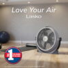 Lasko WindMachine 20" Large Floor Fan with Pivoting Head for Whole Room Cooling, Portable Indoor 3-Speed Air Circulator, Gray, A20304