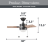 Better Homes & Gardens 30" Finney Modern Bronze Indoor Ceiling Fan with Light, Pull Chains & Reverse Airflow