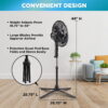 Comfort Zone 16 in. 3-Speed Adjustable-Height Pedestal Fan, Pink Comfort Zone 16 in. 3-Speed Adjustable-Height Pedestal Fan, Pink