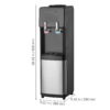 KFFKFF Top Loading Water Cooler Dispenser, Hot and Cold Water Dispenser for 3 or 5 Gallon Bottles, Durable Stainless Steel Design with Child Safety Lock, Suitable for Homes, Kitchens, Offices, Black