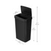 Mainstays Kitchen Automatic Trash Can, 13.2 Gallon Plastic Motion Sensor Garbage Bin, Black