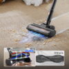 HOOFUN Cordless Vacuum Cleaner, 50mins Runtime, Powerful Stick Vacuum 6*2600mah Rechargeable Cordless Vacuum for Carpet, Tile, Pet Hair, Hardwood Floors, rose gold