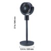 KFFKFF 7-Inch Oscillating Pedestal Fan with DC Motor, Remote Control, 12 Speed Settings, 3 Modes, 15-Hour Timer, Adjustable Height, Quiet Operation for Home, Bedroom, Living Room, and Study,Blue Gray