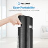 Pelonis 40-Inch Black Oscillating Tower Fan with Remote Control