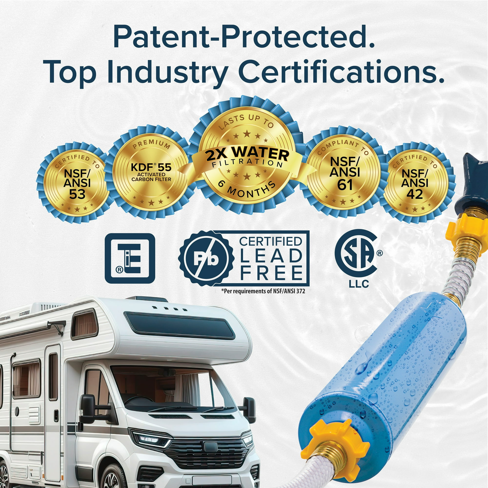 c7451b7e-23a0-4496-a48b-e4c6b11ba0bf.d9a63e89fbb4cecb0a9576d67afb69dd.jpeg Camco TASTEPURE XL RV Water Filter and Hose Protector - 6-Step Water Filtration - Blue (40019)