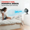 Honeywell 10" Black Turbo Force Power Oscillating Table Fan, 35ft Air Circulation Power, 3 Speed, 45° Pivot, HPF860BWM Honeywell 10" Black Turbo Force Power Oscillating Table Fan, 35ft Air Circulation Power, 3 Speed, 45° Pivot, HPF860BWM