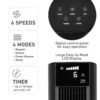 Holmes 36" CleanBreeze Oscillating Tower Fan, 6-Speed, Remote, Black