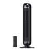 DREO Tower Fan, 27ft/s Velocity Quiet Floor Fan, 90° Oscillating Fans for Indoors with 8 Speeds, 4 Modes, Remote Control, Standing Fans, Bladeless Fan, Black, Nomad DC