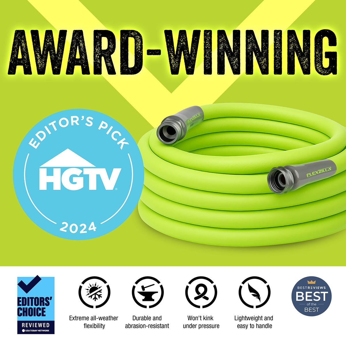 cb113d0c-d2dc-4d6b-bd19-9b5e18de5b90.a78715604542df990c3aa51218fc7c94.jpeg Flexzilla® Premium Grade Contractor Garden Hose, 3/4 in. x 100ft., Hybrid Polymer, ZillaGreen™