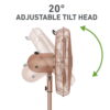 Holmes 16 Inch Oscillating Stand Fan 3 Speed Tilt Head Pedestal Brushed Copper Holmes 16 Inch Oscillating Stand Fan 3 Speed Tilt Head Pedestal Brushed Copper