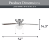 Better Homes & Gardens Wyndham 52'' Brushed Nickel Classic E26/ST19 LED Hugger Ceiling Fan