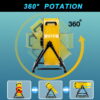 Industrial Fan 24 Inch Heavy Duty Drum 3 Speed 8100 CFM Air Circulation High Velocity Fan For Warehouse, Workshop, Factory, Commercial, Residential and Greenhouse Yellow
