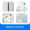Midea Adjustable Pedestal Fan, 12 Speed, Auto Oscillation, Dust Filter, Smart, Remote, 33.9-44.1", White Midea Adjustable Pedestal Fan, 12 Speed, Auto Oscillation, Dust Filter, Smart, Remote, 33.9-44.1", White