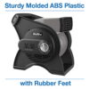 Air King 11" 3-Speed Commercial Grade Pivoting Blower Floor Fan with Outlets, Black, 9550, New