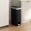 Better Homes & Gardens Slim Kitchen Trash Can, 10.5 Gallon Plastic Step Garbage Bin with Soft Close Lid, Black