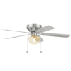 Better Homes & Gardens Wyndham 52'' Brushed Nickel Classic E26/ST19 LED Hugger Ceiling Fan