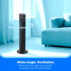 Midea 42-Inch Tower Fan Smart WiFi Enabled with 12 Speed Settings, Remote, Grey, MSFZ42W6WB Midea 42-Inch Tower Fan Smart WiFi Enabled with 12 Speed Settings, Remote, Grey, MSFZ42W6WB
